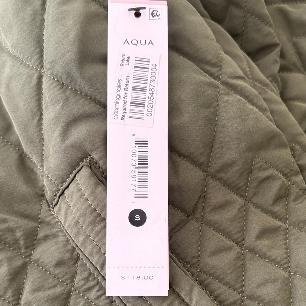 Aqua Olive Quilted Jacket - Picture 3 of 10